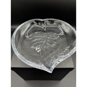 🍃✨ Miller Rogaska Lead Crystal Leaf  Bowl 🍂